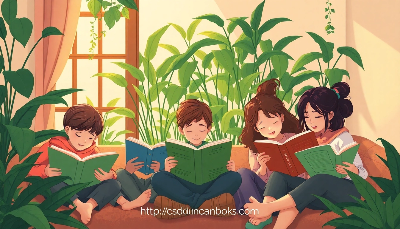 Engage with books from https://csduncanbooks.com within a cozy reading nook, highlighting family and imagination.