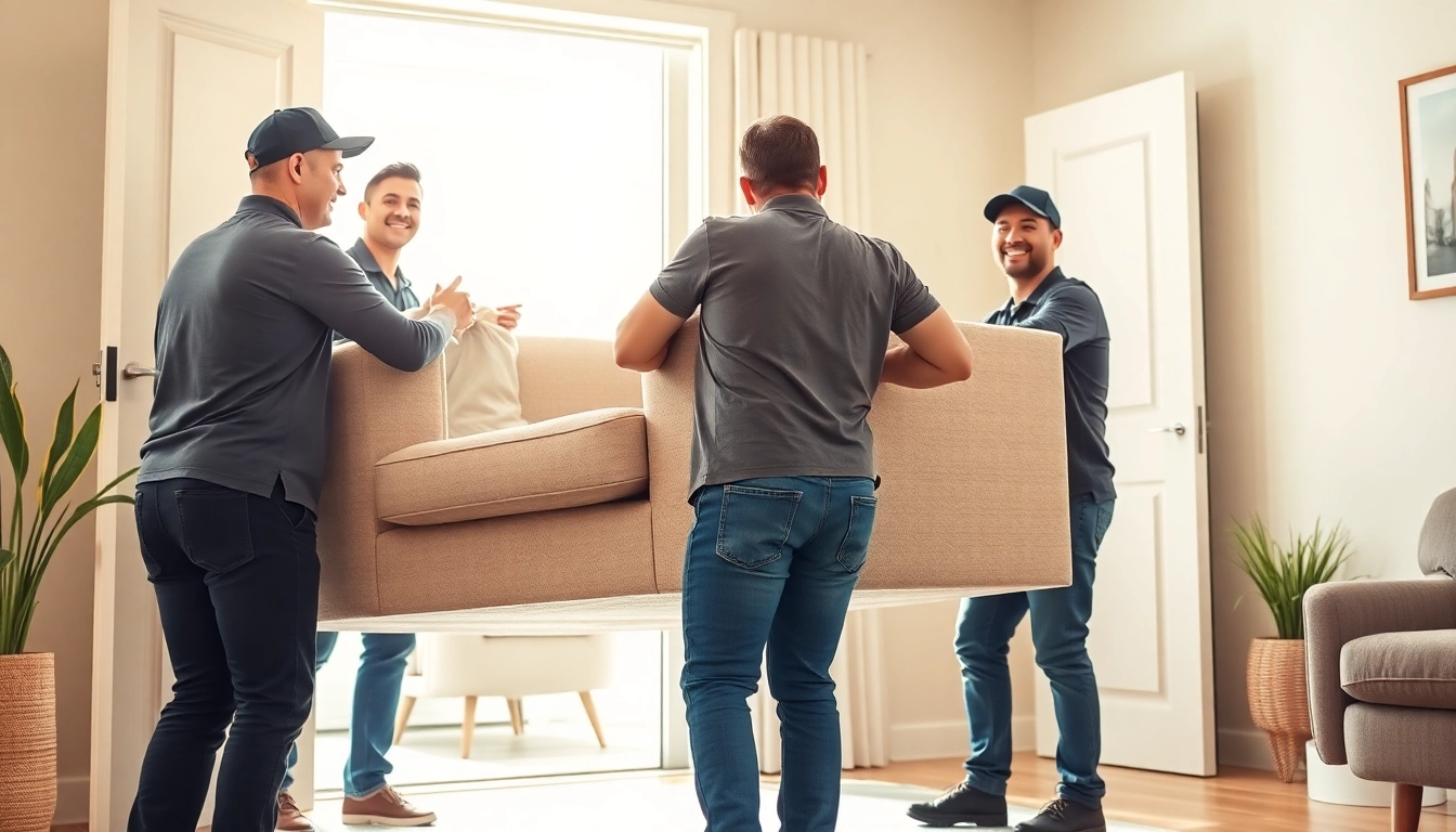 Movers executing furniture removals Wollongong, ensuring a smooth relocation experience in a bright home.