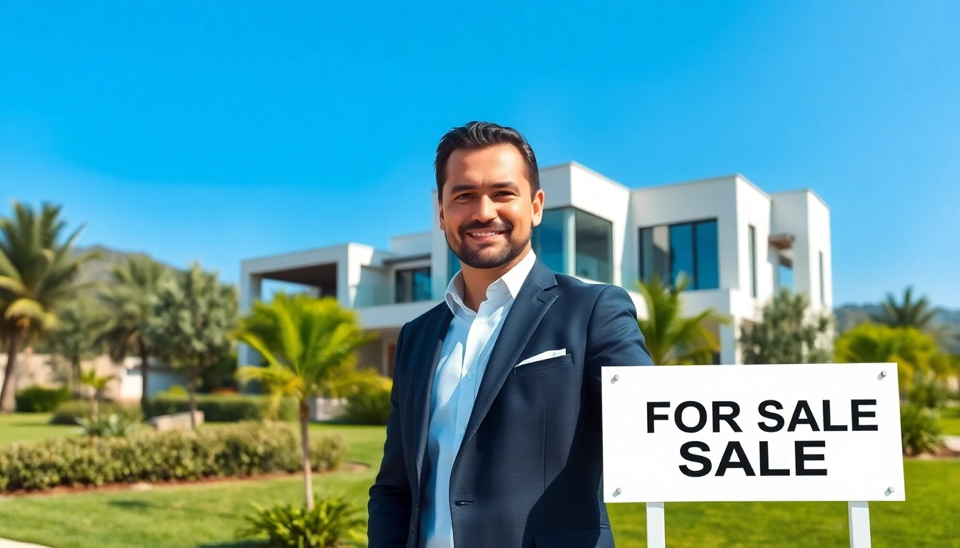 Showcasing alanya property sale, a modern villa amidst lush surroundings, inviting atmosphere