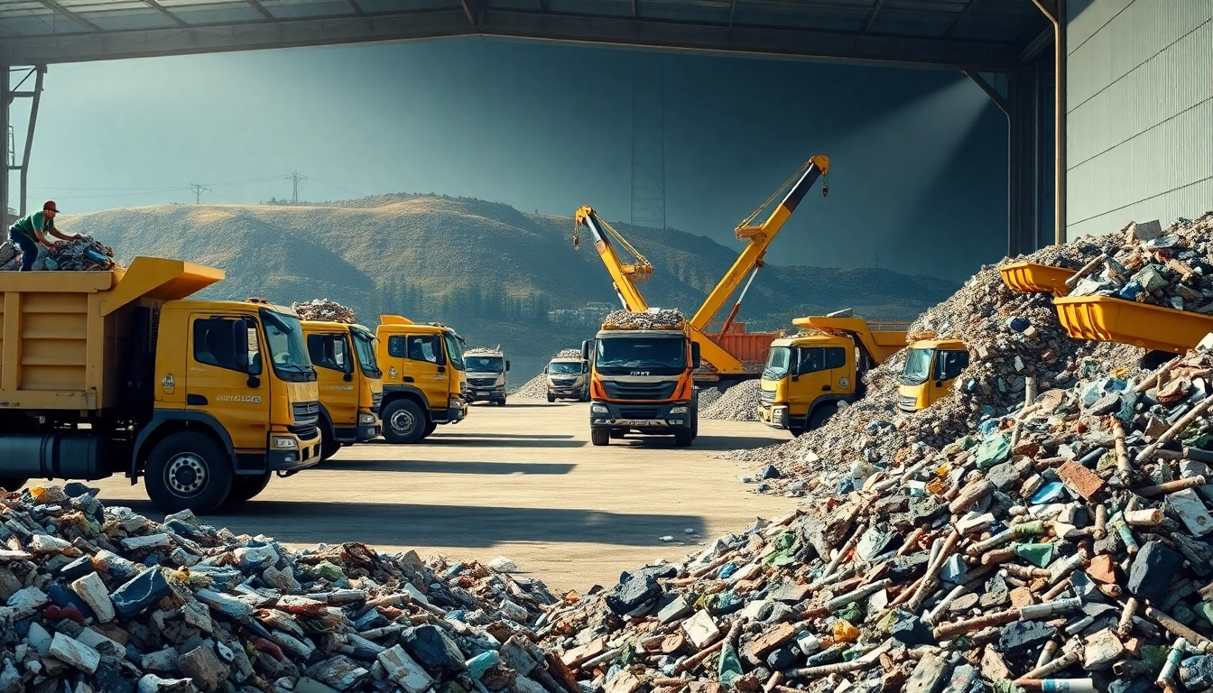 View of the Bonnyville dump with workers managing waste disposal operations effectively.