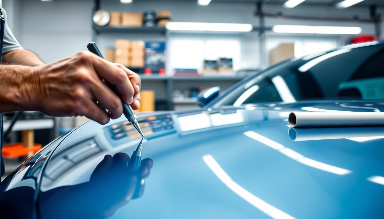 Watch a skilled paint protection film installer in Fort Worth applying premium film to a modern car.