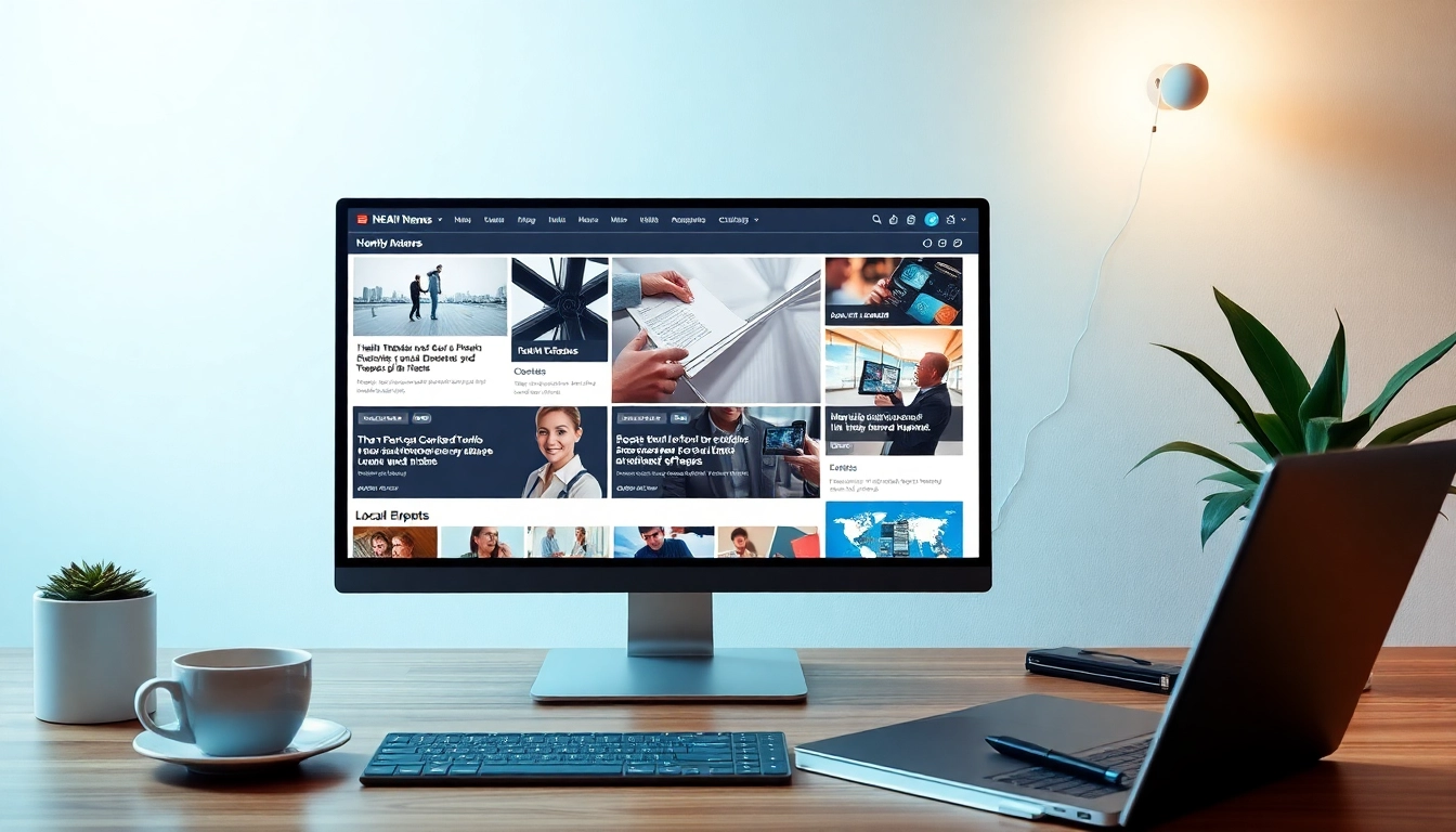 Engaging news dashboard interface at https://newsharbor.com.ua highlighting diverse content.