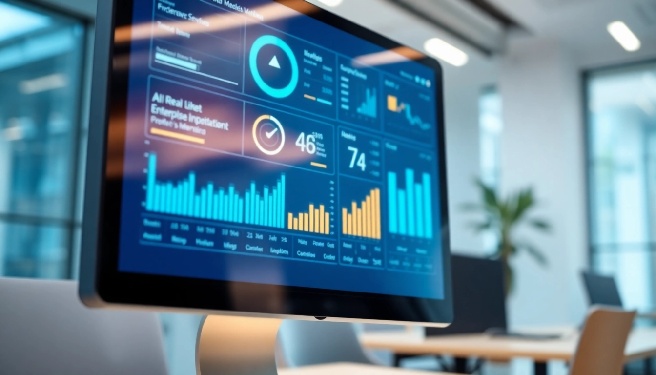 Showcase of an enterprise ai assistant dashboard displaying real-time analytics and insights.