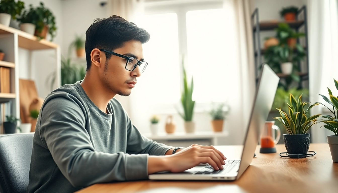 Engaged in remote python jobs, a developer codes in a cozy home office setting.