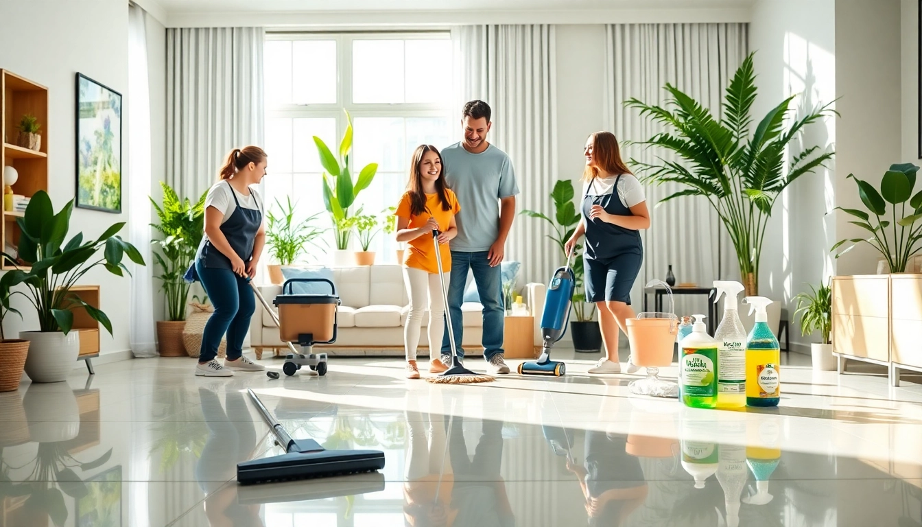 Enhance your space with our professional Cleaning service showcasing a dedicated team in a sparkling home.