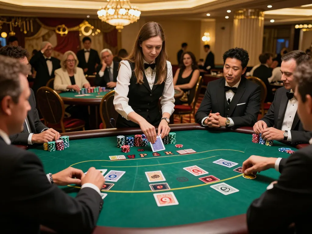 F168 captivating blackjack action with players strategizing bets and engaging in the game
