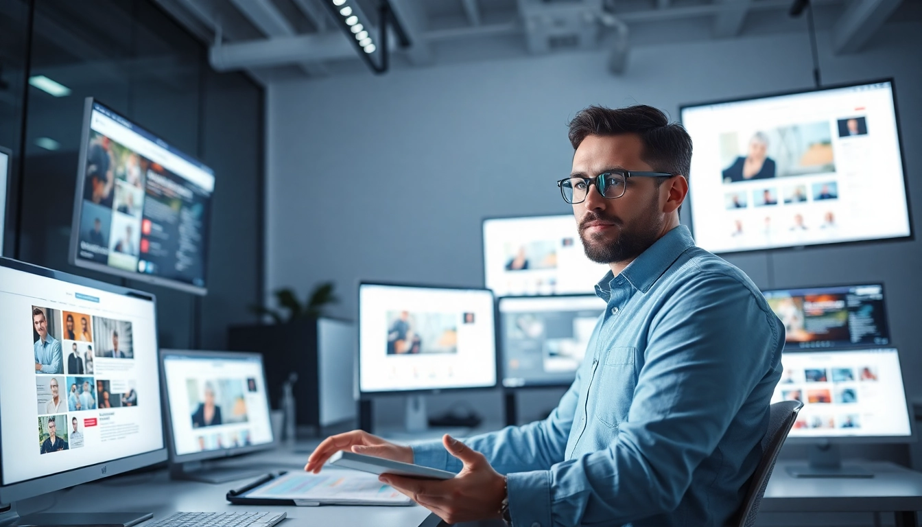 Professional web designer focused on custom website design and development, showcasing creativity and innovation.