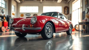 Showcasing classic car Transport with luxurious details and glossy finish in a sophisticated setting