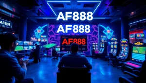Engaging AF88 gaming interface showcasing sports and casino excitement.
