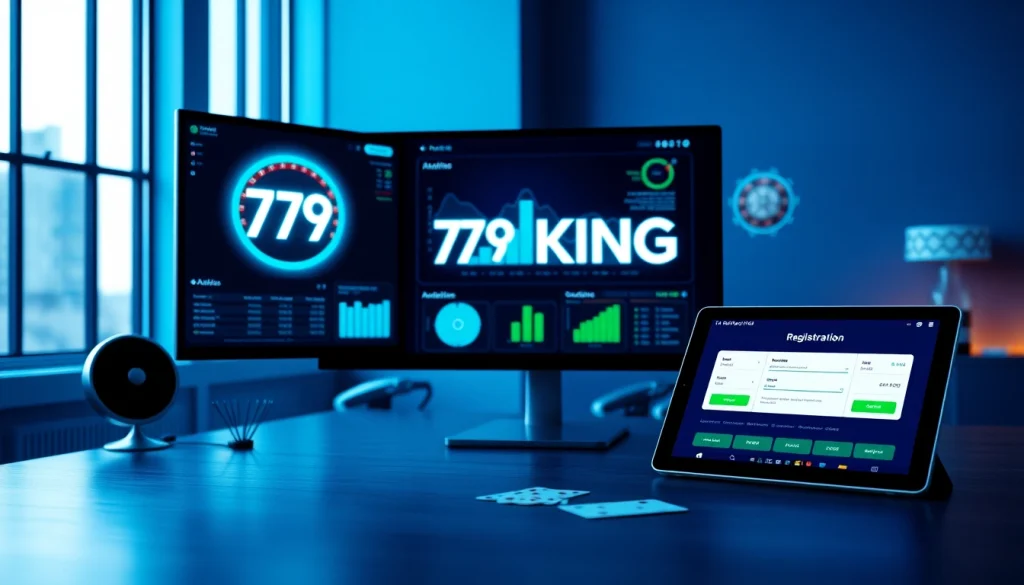 79king: trusted gambling platform analytics dashboard and registration visuals