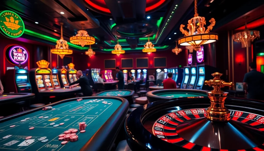 Experience dynamic gambling action at 79king with vibrant tables and eager players cheering on their bets.
