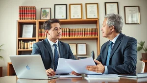 Consulting at https://www.shiverhamilton.com with a personal injury lawyer in a professional office.