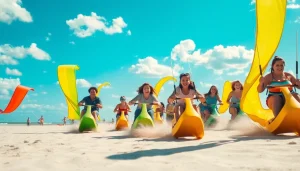 Ervaar de sensatie van blokarten bij https://www.blokartschool.nl met energieke deelnemers op het strand.