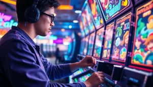 Menggandeng semangat permainan tank4d toto slot yang meriah dan penuh warna dalam suasana arcade.
