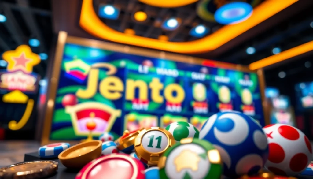 Jentoto platform dengan antarmuka digital interaktif yang memikat dan grafis yang menarik.