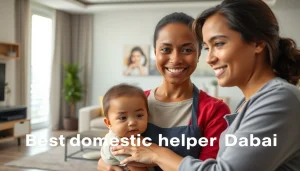 Showcasing the Best domestic helper Dubai offering reliable home assistance in a warm, inviting environment.