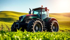 Optimize your agricultural productivity with the AF88 tractor in a vibrant farming scene.