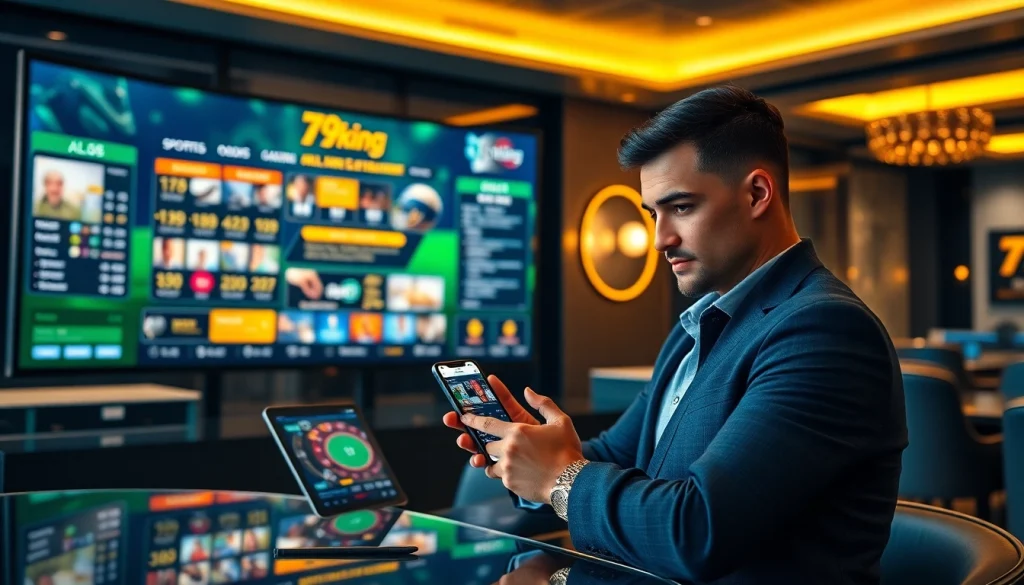 Painel dinâmico de apostas da 79king com probabilidades ao vivo e jogos de cassino