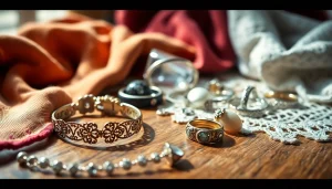 Explore the spiritual meaning of jewelry falling off through intricate pieces arranged beautifully on a table.