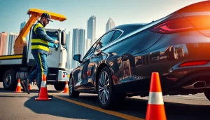 Efficient car recovery by https://trtrecoveryuae.com in Dubai, showcasing professional service and skilled assistance.
