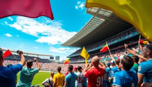 스포츠중계 중계하는 생생한 스포츠 경기 장면과 열광하는 팬들이 담긴 이미지