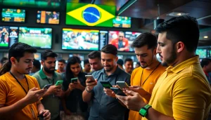 Discover thrilling sports betting experiences at the best sportsbooks in Brazil in a vibrant setting.