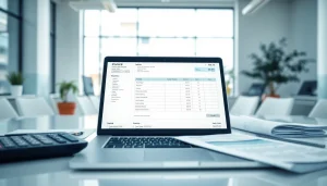 Streamline your financial workflow with invoice processing software in a modern office setting.
