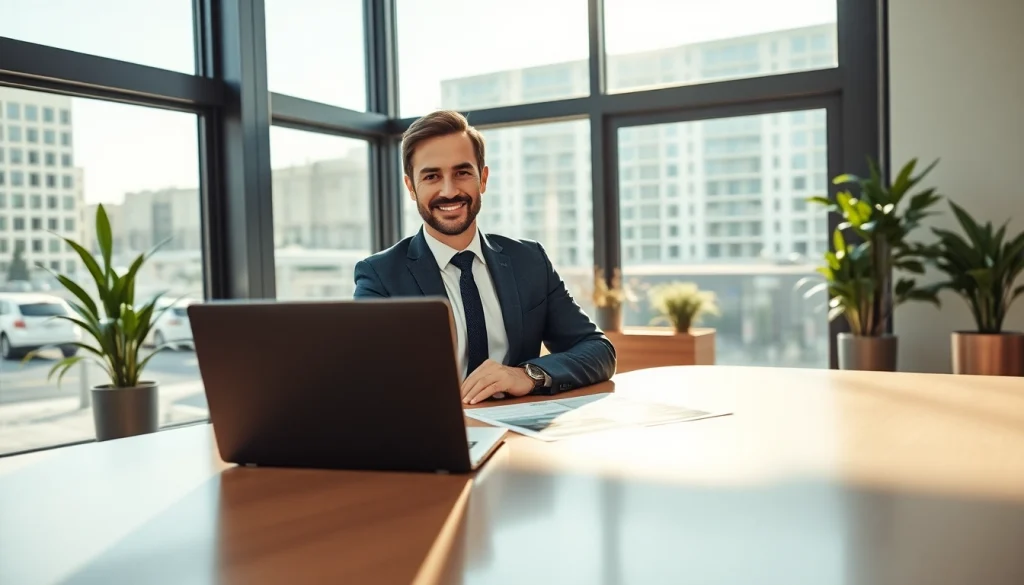 Beratung durch den besten Immobilienmakler auf https://immobilienmakler-bester.de in einem modernen Büro.