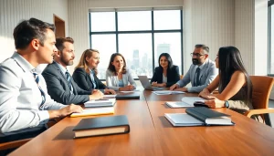 Engaging legal consultation at https://www.turnpikelaw.com with attorneys collaborating in a modern office