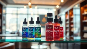 Oxva Liquid bietet eine breite Auswahl an Geschmacksrichtungen in einem eleganten Shoppingsetup.