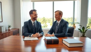 Engaging discussion between a client and attorney at https://www.fritschlawfirm.com, showcasing professionalism and trust.