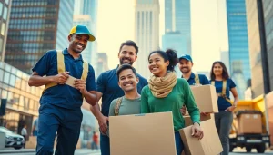 Efficient Toronto moving services in action as professionals assist a family with their move.