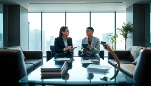 신용카드 현금화 방법을 상담하는 재무 전문가와 고객