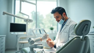 Dr. Shahram Valiani DDS conducts a dental exam, showcasing professionalism in a modern clinic.