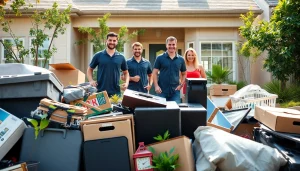 Streamlined junk removal process showcased by Myeasyjunkremoval.com team in action with cluttered items.