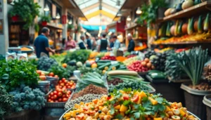 Leckeres Rezept bei https://foodies-magazin.de in einem lebhaften Lebensmittelmarkt mit frischen Zutaten.