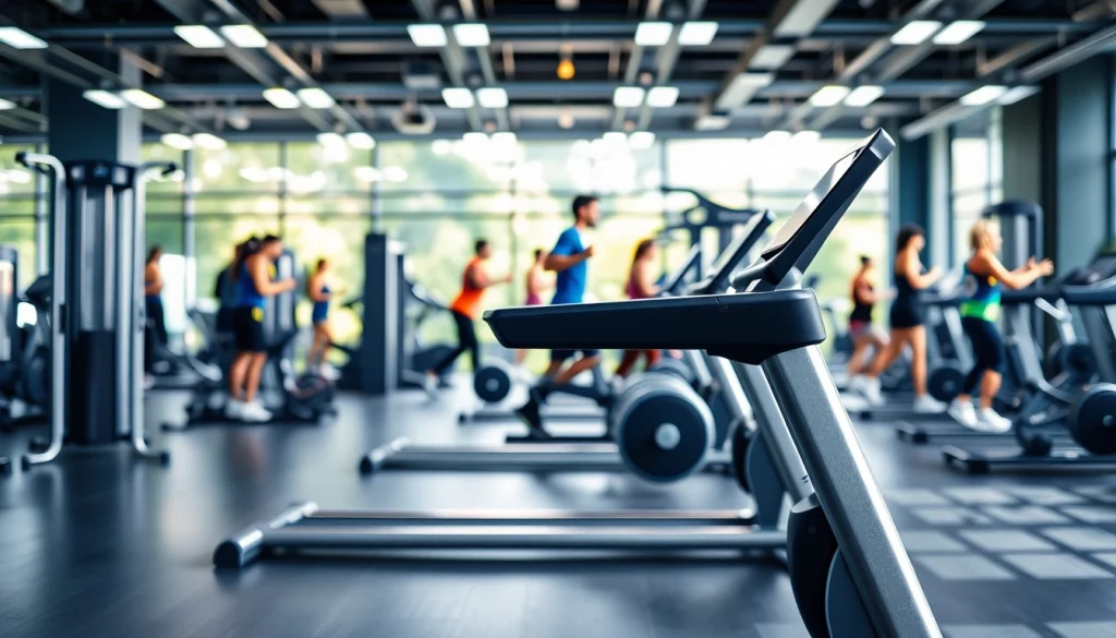 Appareil de musculation moderne dans un gymnase dynamique, inspirant l'entraînement.