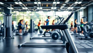 Appareil de musculation moderne dans un gymnase dynamique, inspirant l'entraînement.