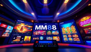 Experience the excitement of MM88 with a vibrant digital casino interface showcasing diverse gaming options.
