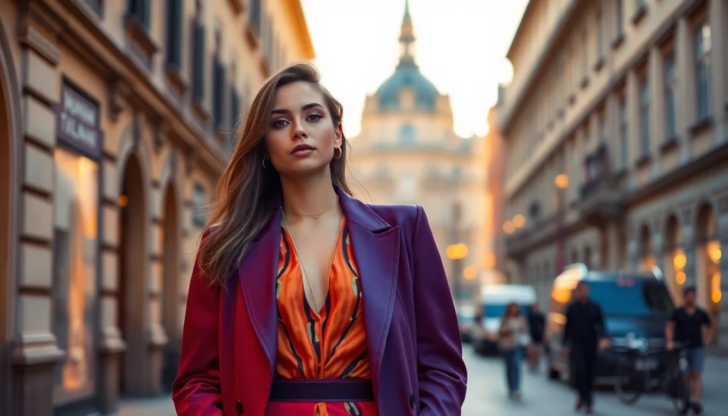 Professional fashion photographer in Milan capturing vibrant model photography.