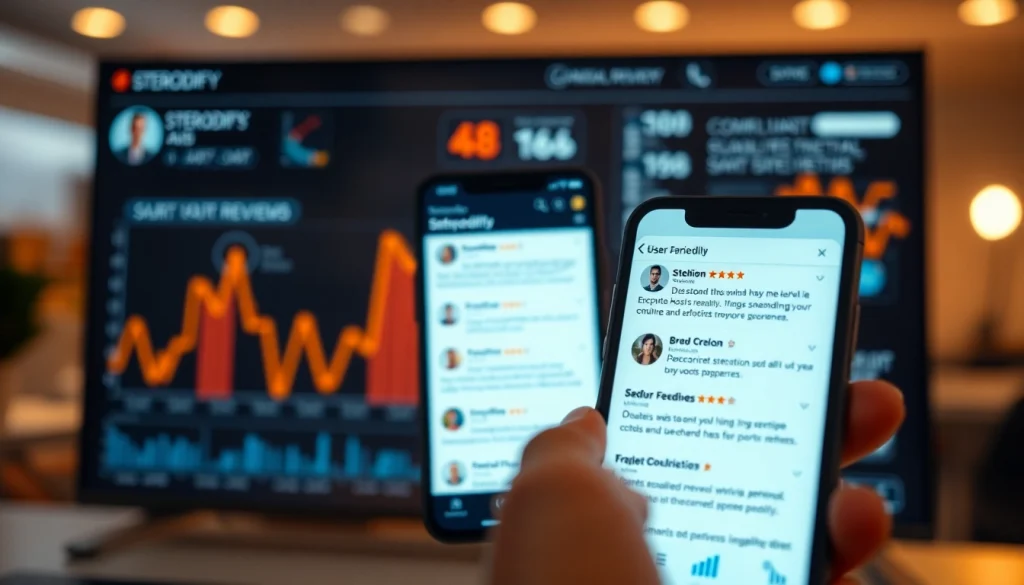 Steroidify reviews showcasing customer experiences in a modern review platform environment.