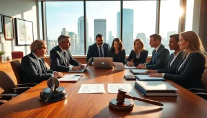 Consultation session at https://www.wcfjustice.com highlighting teamwork among personal injury lawyers.