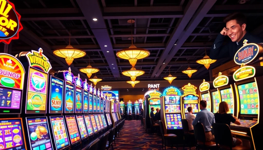 Menangkan hadiah besar di slot gacor dengan mesin yang penuh warna dan suasana kasino yang meriah.