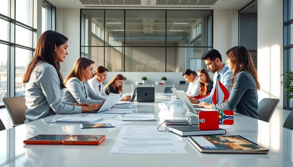 Understand the esta application process through a professional visa application scene.