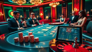 Engaging casino scene at 99OK featuring a vibrant poker table, dynamic gameplay, and excitement.