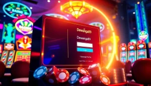 Rasakan sensasi login dewanaga89 dengan visual perjudian online yang hidup menampilkan mesin slot.