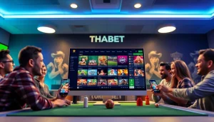 Dynamic online betting experience at https://tha-bet.pro/ showcasing a vibrant gaming interface and diverse players.