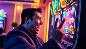 Menggambarkan suasana bermain petanitoto di ruang permainan virtual yang modern dan penuh warna.