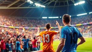 Tangkap momen taruhan bola di stadion yang ramai dengan bandar bola.