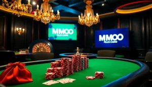 Engage in high-stakes games at MMOO with vibrant poker chips and classic card sets.